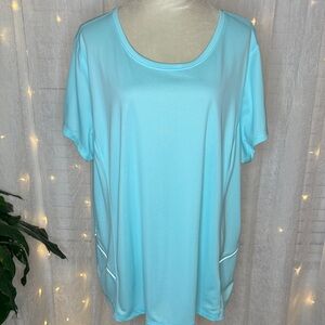 Fila Aqua Blue Women's Short Sleeve Top